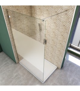Walk In Dusche  - Almada 01 - Duschwand - Chrom - Blinds