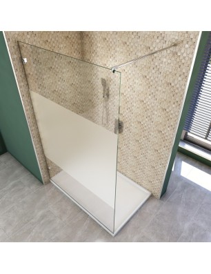 Walk In Dusche  - Almada 01 - Duschwand - Chrom - Blinds