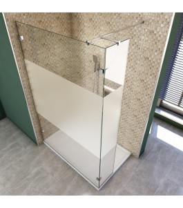 Walk In Dusche  - Almada 03 - Duschwand - Chrom - Blinds