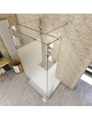 Walk In Dusche - Almada 07 - Duschwand - Chrom - Blinds
