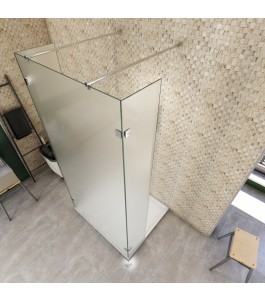 Walk In Dusche  - Almada 10 - Duschwand - Chrom - Satino