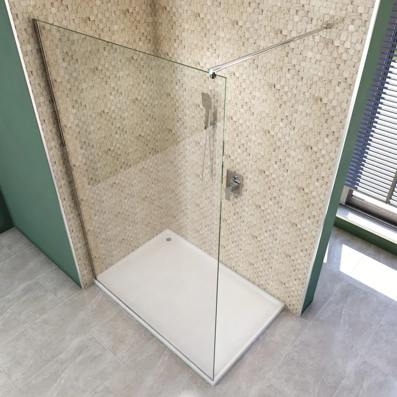 Walk-In Duschwand mit Stabilisationsstange Murum