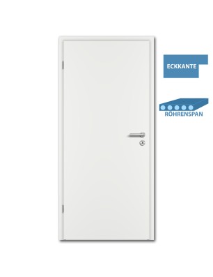 Türblatt Weisslack 9016 - Eckkante