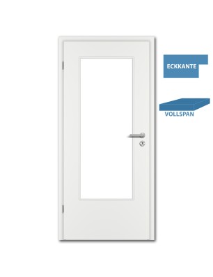 Türblatt Weisslack 9016 mit LA - Eckkante