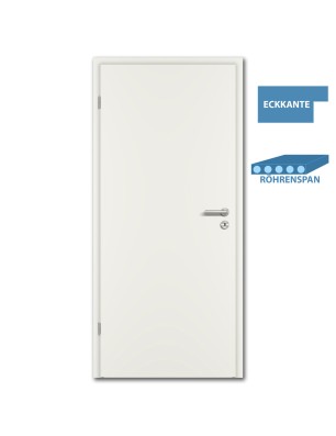 Türblatt Weisslack 9010 - Eckkante