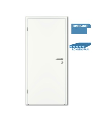 Türblatt Weisslack 9010 - Rundkante