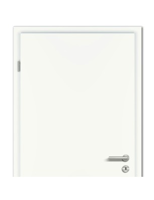 Türblatt Weisslack 9010 - Rundkante