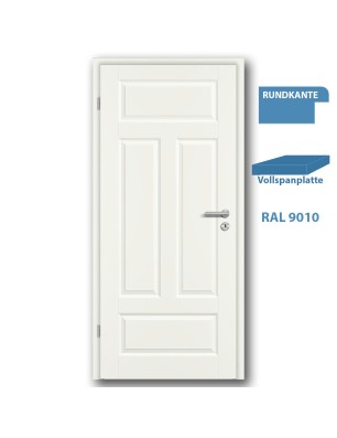 Türblatt STILE K1 Weisslack RAL 9010 - Rundkante