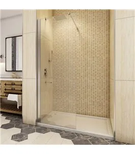 Walk In Dusche - Cali 01 - Duschwand - Chrom - Klarglas