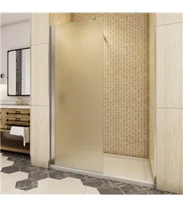 Walk In Dusche - Cali 01 - Duschwand - Chrom - Satino