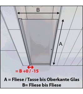 Duschtüren Cali 02 - Pendeltür - Chrom - Klarglas