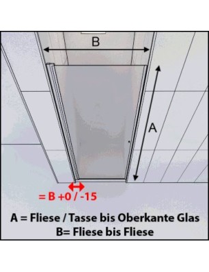 Duschtüren Cali 02 - Pendeltür - Chrom - Klarglas