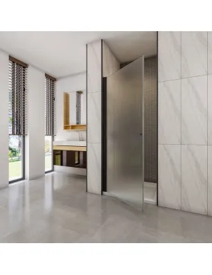 Duschtüren Crato 02 - Pendeltür - Schwarz - Satino