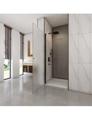 Duschtüren Crato 02 - Pendeltür - Schwarz - Satino