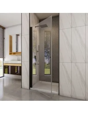 Duschtüren Crato 02 - Pendeltür - Schwarz - Klarglas