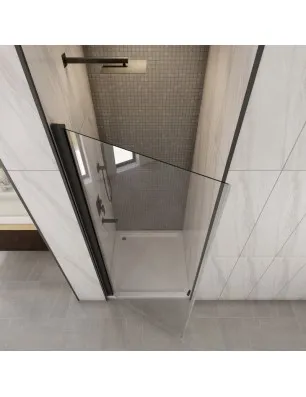 Duschtüren Crato 02 - Pendeltür - Schwarz - Klarglas