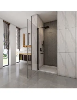 Duschtüren Crato 02 - Pendeltür - Schwarz - Klarglas