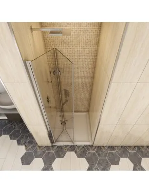 Duschtüren Cali 03 - Falttür - Chrom - Klarglas