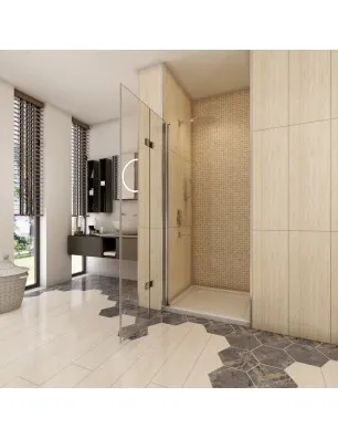 Duschtüren Cali 03 - Falttür - Chrom - Klarglas