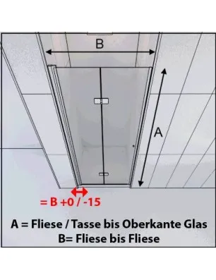 Duschtüren Cali 03 - Falttür - Chrom - Klarglas