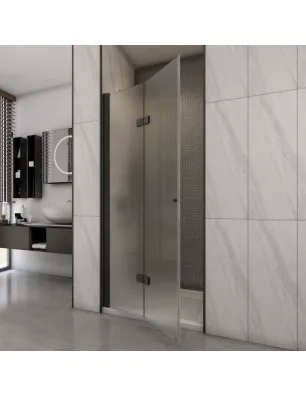 Duschtüren Crato 03 - Falttür - Schwarz - Satino
