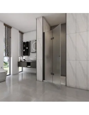 Duschtüren Crato 03 - Falttür - Schwarz - Satino