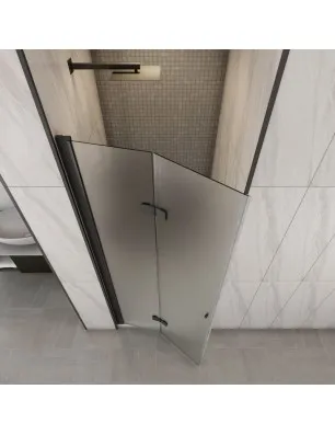 Duschtüren Crato 03 - Falttür - Schwarz - Satino