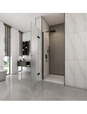 Duschtüren Crato 03 - Falttür - Schwarz - Satino