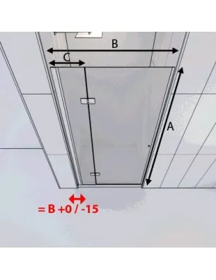 Duschtüren Cali 04 - aussenöffnend - Chrom - Klarglas
