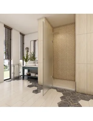 Duschtüren Cali 04 - aussenöffnend - Chrom - Satino