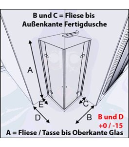 Eck-Duschkabine Cali 10 - aussenöffnend - Chrom - Grauglas