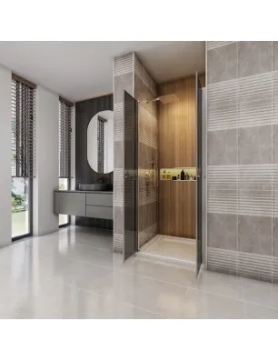 Duschtüren Cali 11 - aussenöffnend - Chrom - Grauglas