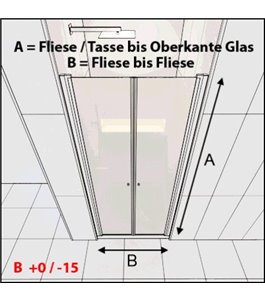 Duschtüren Crato 11 - aussenöffnend - Schwarz - Klarglas