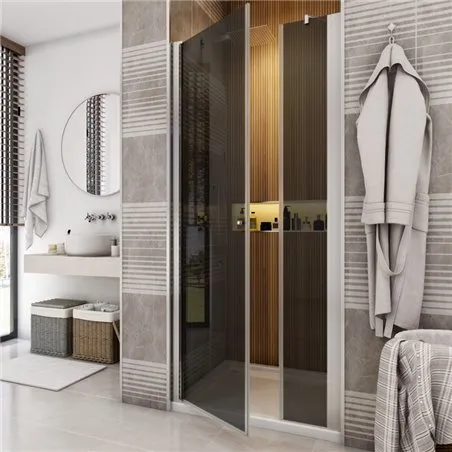 Duschtüren Cali 14 - Pendeltür - Chrom - Grauglas