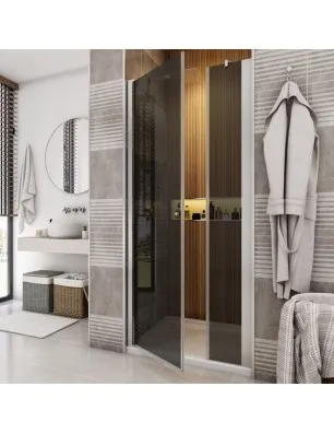 Duschtüren Cali 14 - Pendeltür - Chrom - Grauglas