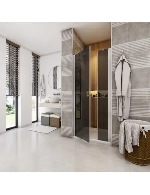 Duschtüren Cali 14 - Pendeltür - Chrom - Grauglas