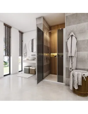 Duschtüren Cali 14 - Pendeltür - Chrom - Grauglas