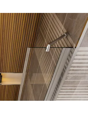 Duschtüren Cali 14 - Pendeltür - Chrom - Grauglas