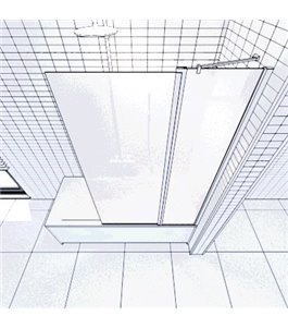 Cortez 10 - Badewannenaufsatz - Chrom - Klarglas