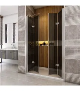 Duschtüren Cali-12 - aussenöffnend - Chrom - Grauglas