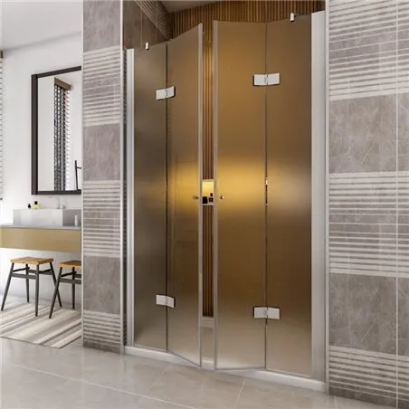 Duschtür Cali-13 - aussenöffnend - Chrom - Satino