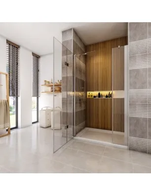 Duschtüren Cali-15 - Falttür - Chrom - Klarglas