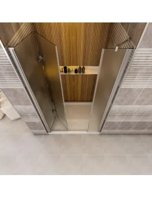 Duschtüren Cali-15 - Falttür - Chrom - Satino