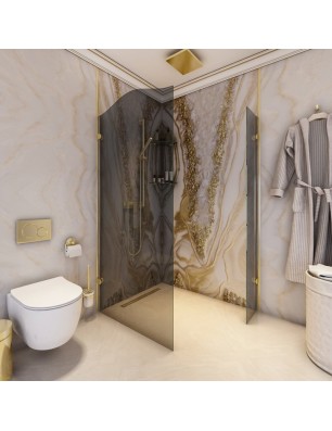 Walk In Dusche Royal 14-Chrom-Grauglas