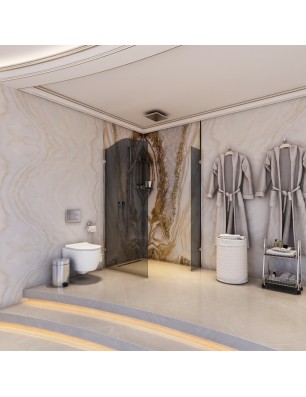 Walk In Dusche Noble 14-Chrom-Grauglas