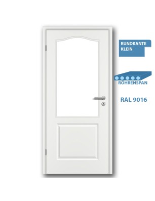 Türblatt STILE KL2 Weisslack RAL 9016 - kleine Rundkante