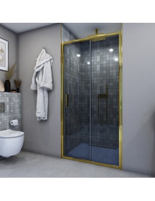 Duschtüren  VERA 01 - Gold - Grauglas