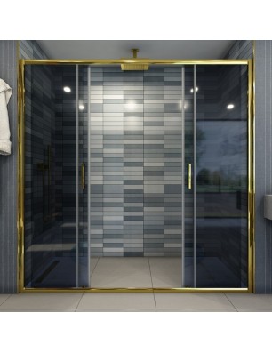 Duschtüren  VERA 02 - Gold - Grauglas