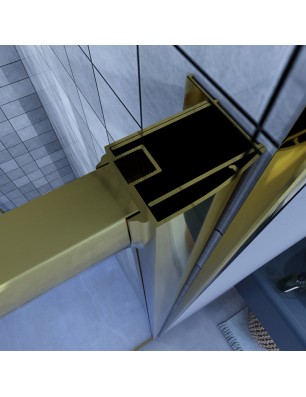Duschtüren  VERA 02 - Gold - Grauglas