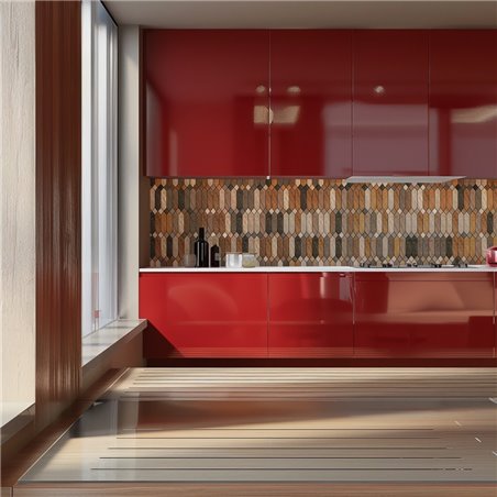 Küchenrückwand Platte 6 mm ESG Fliesenmotive KRWF-17-28